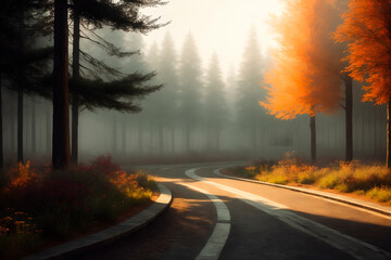 Fototapeta premium forest concept art illustrtion. Generative ai.