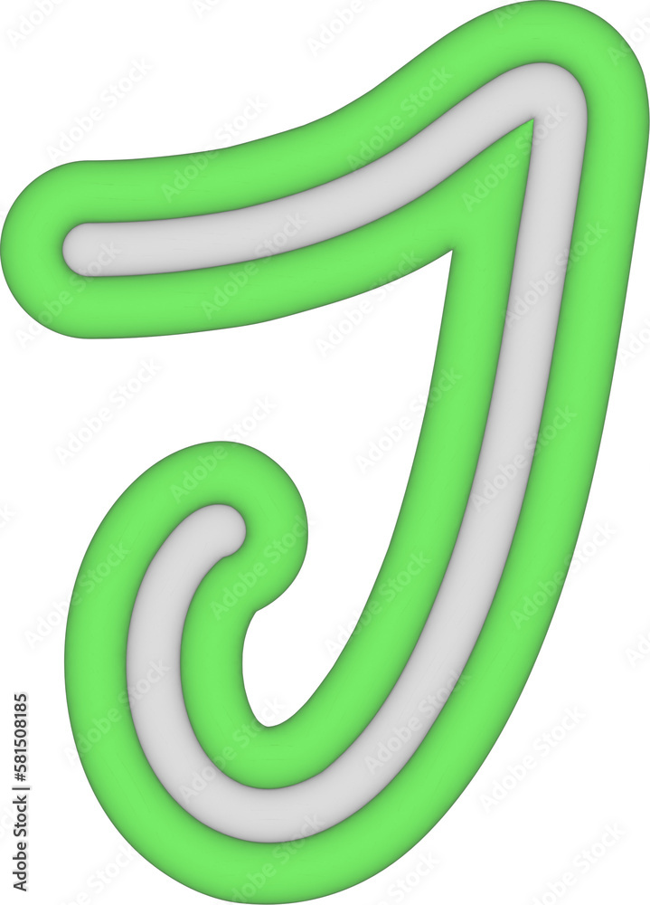 Sticker 3d letter I