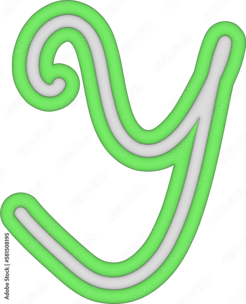 Sticker 3d letter Y