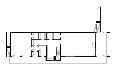 Modern house architectural drawing