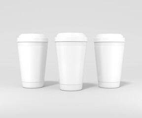 white plastic cup