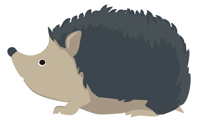 Hedgehog icon. Cute forest animal. Wild fauna