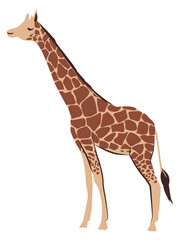 Giraffe icon. Savanha animal. Wild african fauna