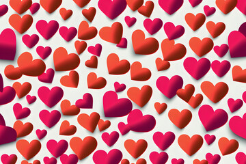 Red hearts pattern background