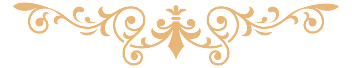 Luxury golden divider. Wedding invitation vintage decor © LadadikArt