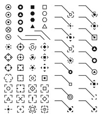 Hud style callout lines. User interface element