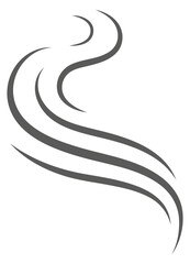 Vapor lines. Aroma smell motion. Smoke curve