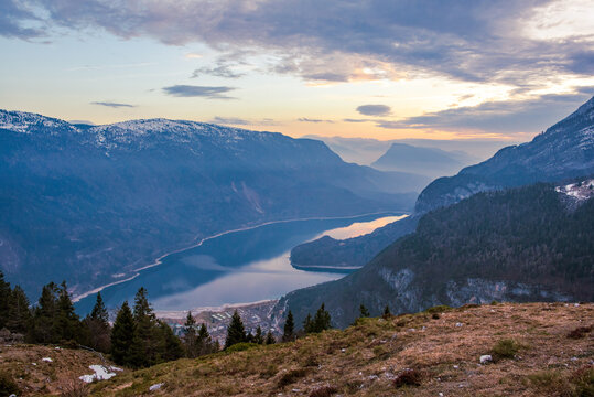 Molveno  - Lago di Molveno visto dall'altopiano di Pradel
