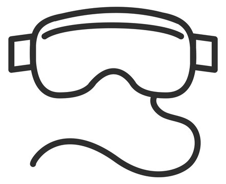 black goggles outline clip art preview