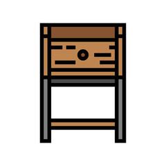 side table living room color icon vector illustration