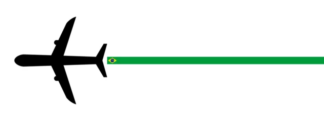 Fotobehang brazil plane icon vector illustration. isolated on white background © Sakchai