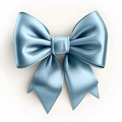Blue bow isolated on white