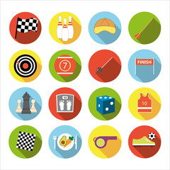 Set of flat sports icons