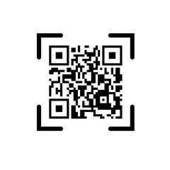 QR code scan icon set. Scan me frame. QR code scan for smartphone. QR code for mobile app, payment and identification. Vector illustration.