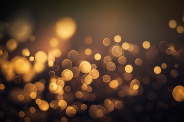 Abstract golden background with bokeh