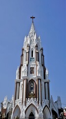 Beautiful architecture of St.marys Basilica or Velankannimatha church.