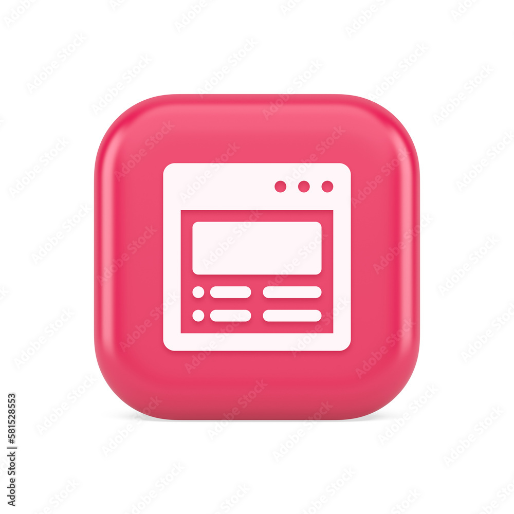 Poster Internet document tax form banking account web page button virtual browsing interface 3d icon