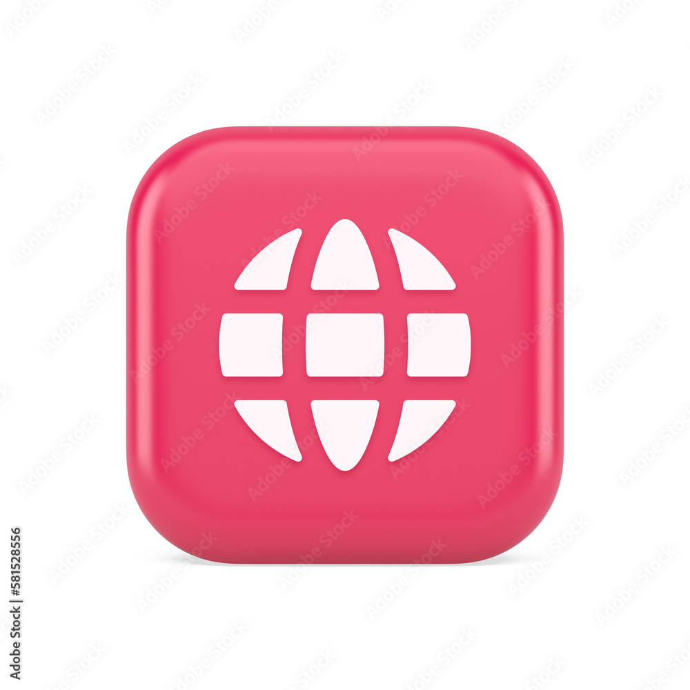 Poster internet connection global web communication button planet globalization technology 3d icon