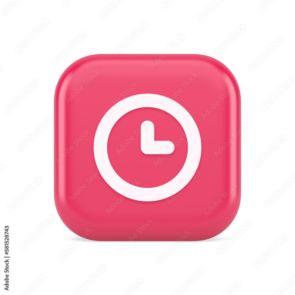 Poster timer countdown deadline control button time management watch web app design 3d icon