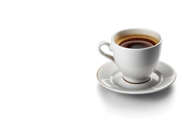 Cup of espresso coffee isolated on white background, created with generative AI