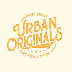 Urban Originals varsity Typography T-shirt Print Design Vector Illustration 