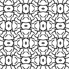 Vector monochrome pattern, Abstract texture for fabric print, card, table cloth, furniture, banner, cover, invitation, decoration, wrapping.seamless repeating pattern.Black and white color.