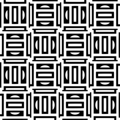 Vector monochrome pattern, Abstract texture for fabric print, card, table cloth, furniture, banner, cover, invitation, decoration, wrapping.seamless repeating pattern.Black and white color.