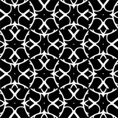 Vector monochrome pattern, Abstract texture for fabric print, card, table cloth, furniture, banner, cover, invitation, decoration, wrapping.seamless repeating pattern.Black and white color.