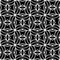 Vector monochrome pattern, Abstract texture for fabric print, card, table cloth, furniture, banner, cover, invitation, decoration, wrapping.seamless repeating pattern.Black and white color.