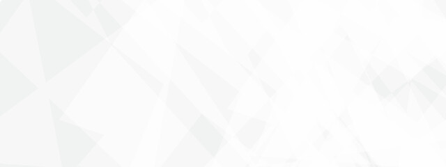 Abstract triangle shape modern white and grey geometric banner background.