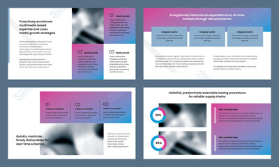 Powerpoint, google and keynote presentation slides template design. - obrazy, fototapety, plakaty