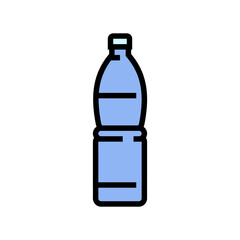drink water plastic bottle color icon vector illustration