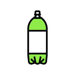 beverage soda plastic bottle color icon vector illustration