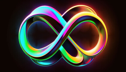 colorful infinity forever endless symbol sign Generative AI, Generativ, KI