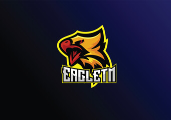 eagle mascot logo design esport gaming