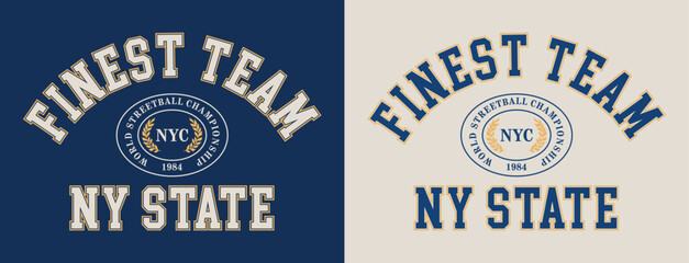 Vector typography in varsity vintage style. 
Editable and ready to use