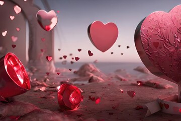 Colorful Hearts as a Gift for Romance