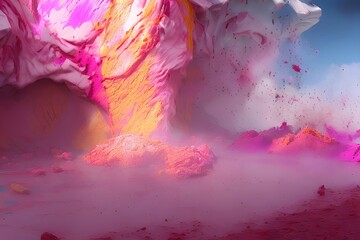 Colorful Paint Splash Texture in an Abstract Background