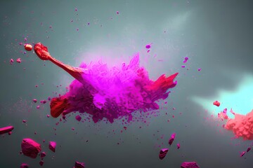 Colorful Paint Splash Texture in an Abstract Background