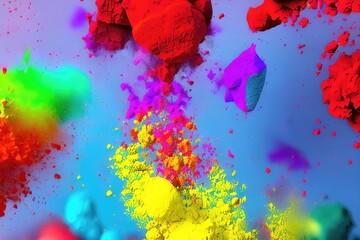 Colorful Paint Splash Texture in an Abstract Background