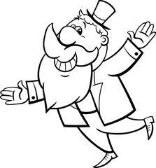 cartoon Leprechaun on Saint Patrick Day coloring page