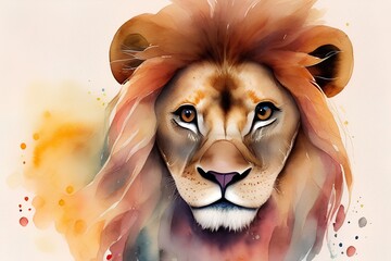 lion head made with generative AI