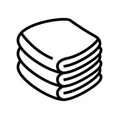 towel bathroom interior line icon vector illustration