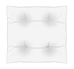 White seat cushion. vector illustration