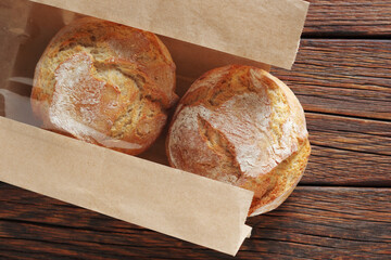 Bread in paper bag