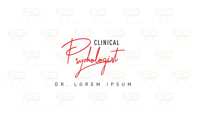 clinical psychologist HANDWRITE LOGO AND SIGNATURE