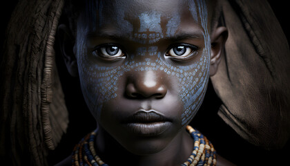African Tribal Face Painting