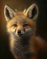 Fox Cub, Digital Art.