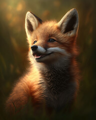 Fox Cub, Digital Art.