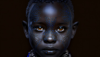 African Tribal Face Painting